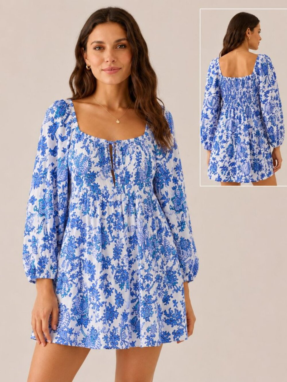 Roller Rabbit Amanda Yvie Mini Dress, Blue